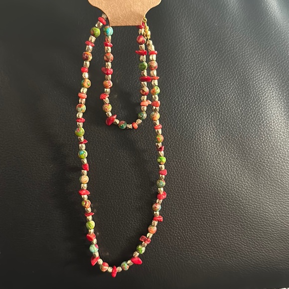 Handmade Imperial Jasper and Agate Necklace and Bracelet Set - Picture 5 of 5